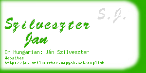 szilveszter jan business card